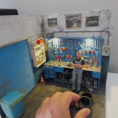 Kişiye özel Fotoğraftan Minyatür Tamirhane Diorama 1.18 ölçekli