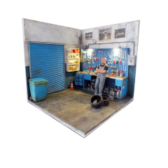 Kişiye özel Fotoğraftan Minyatür Tamirhane Diorama 1.18 ölçekli