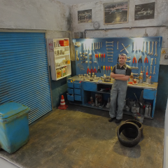 Kişiye özel Fotoğraftan Minyatür Tamirhane Diorama 1.18 ölçekli