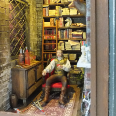 Vampirle görüşme Book Nook Reçine figürlü