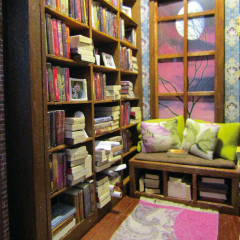 Işıklı Okuma Odası Book Nook- Ay Manzaralı