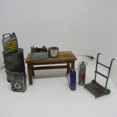 Minyatür Garaj Diorama Malzemeleri 1:18 ölçek