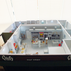 Fotoğraftan Restoran Minyatür Diorama 1.15 Ölçekli