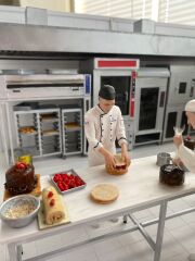 Fotoğraftan Restoran Minyatür Diorama 1.15 Ölçekli