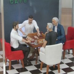 Minyatür Okey Masa Diorama 1.20 Ölçek
