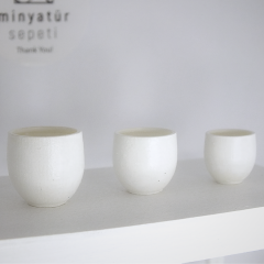 Minyatür Modern Saksı 3 lü paket