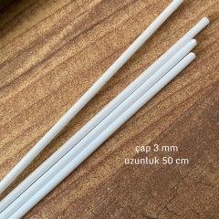 Plastik boru içi boş 3 mm 50 cm