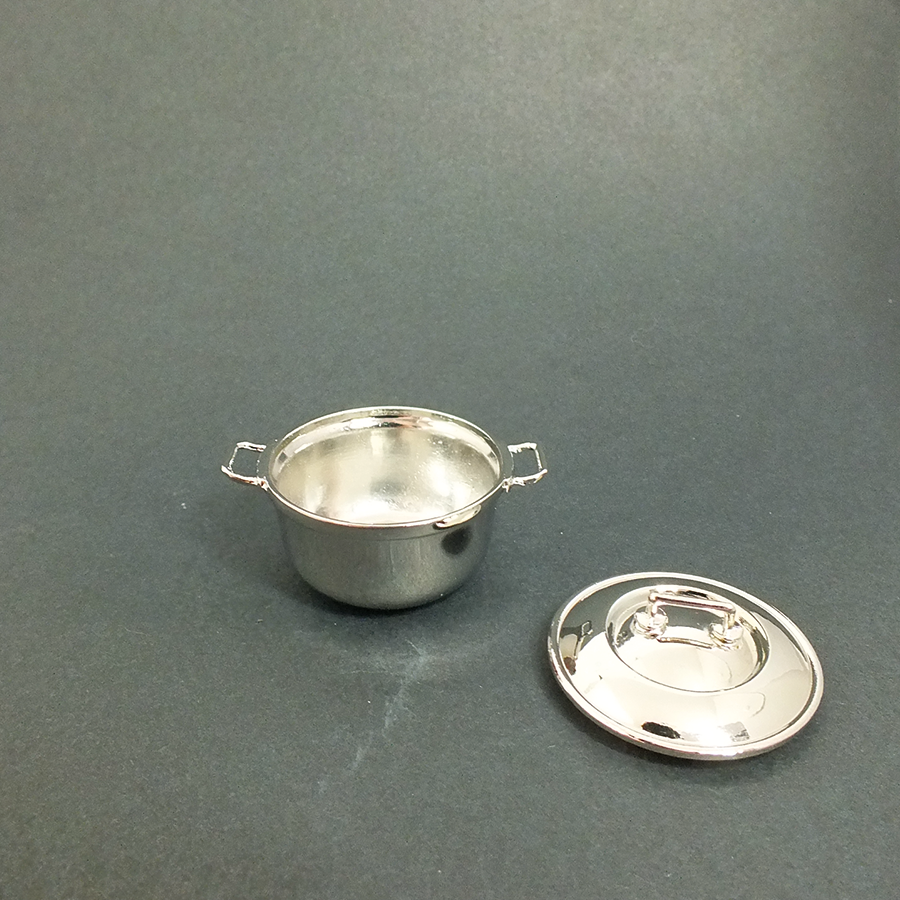 Minyatür Metal Tencere 1:12 ölçek 3 cm