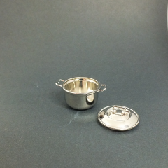Minyatür Metal Tencere 1:12 ölçek 3 cm