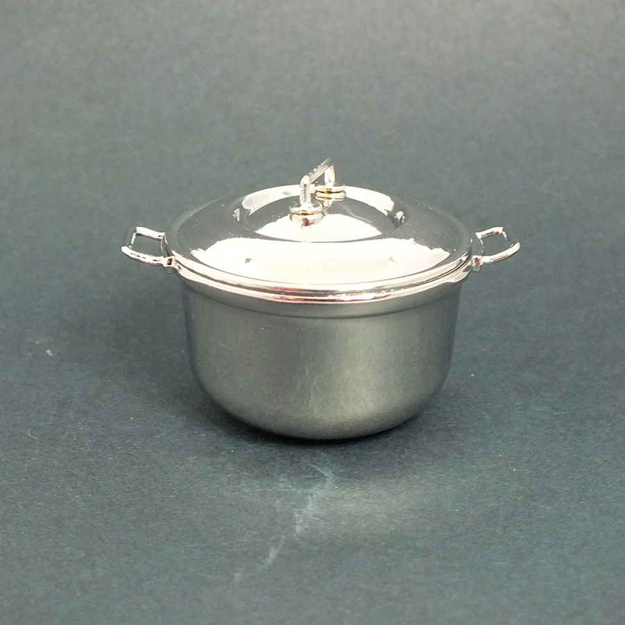 Minyatür Metal Tencere 1:12 ölçek 4 cm