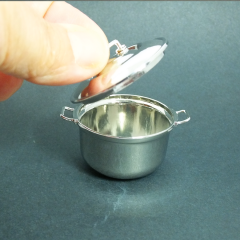 Minyatür Metal Tencere 1:12 ölçek 4 cm