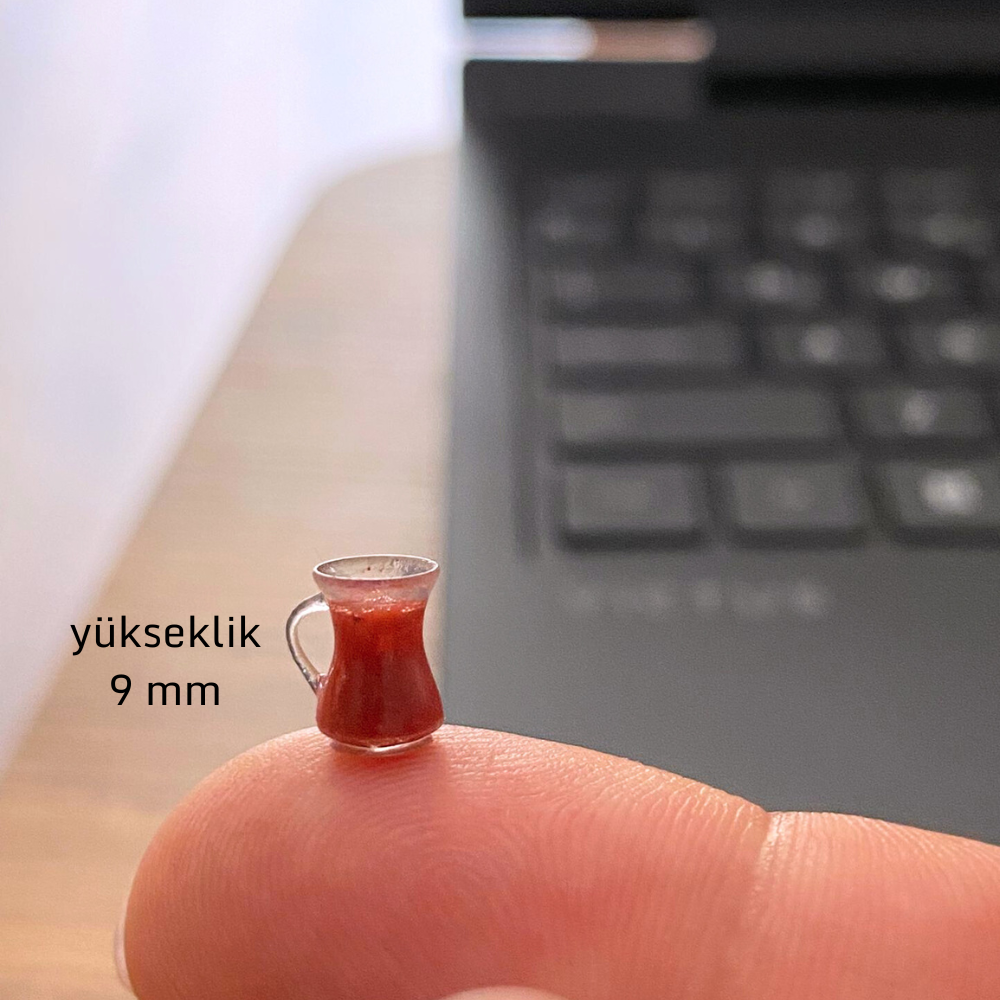 Minyatür Saplı Çay bardağı 5 li paket