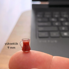 Minyatür Saplı Çay bardağı 5 li paket