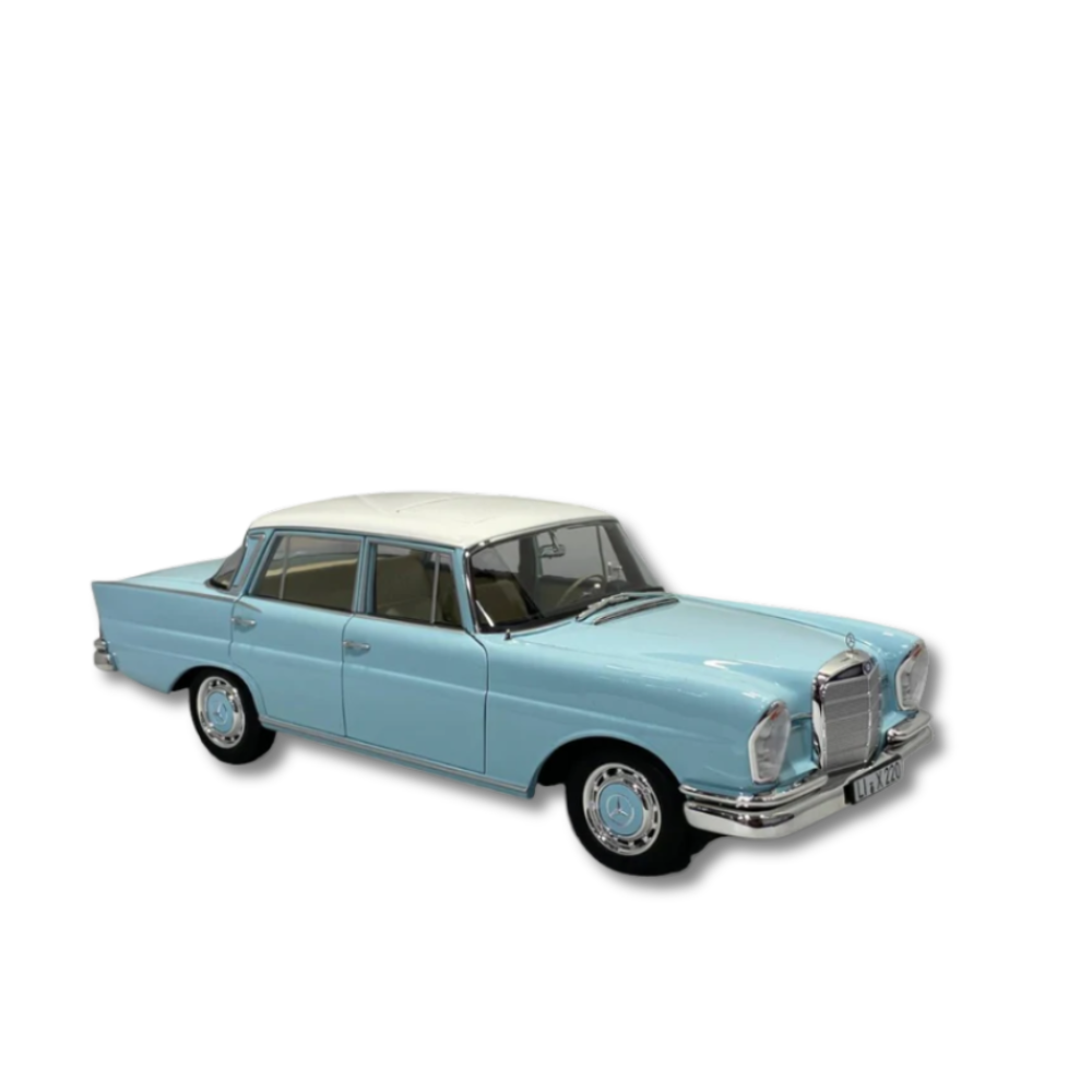 1965 Mercedes-Benz 220 S Light Blue Diecast Model Araba - Norev - 1:18 ÖLÇEK