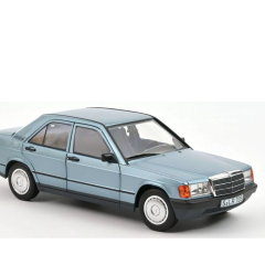 Mercedes-Benz 190 E Light Blue Metallic 1984 1:18 Ölçekli Diecast Model  Araba -Norev
