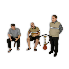 1:18 Ölçekli Kamyoncular Sohbeti 3 lü Figür Seti