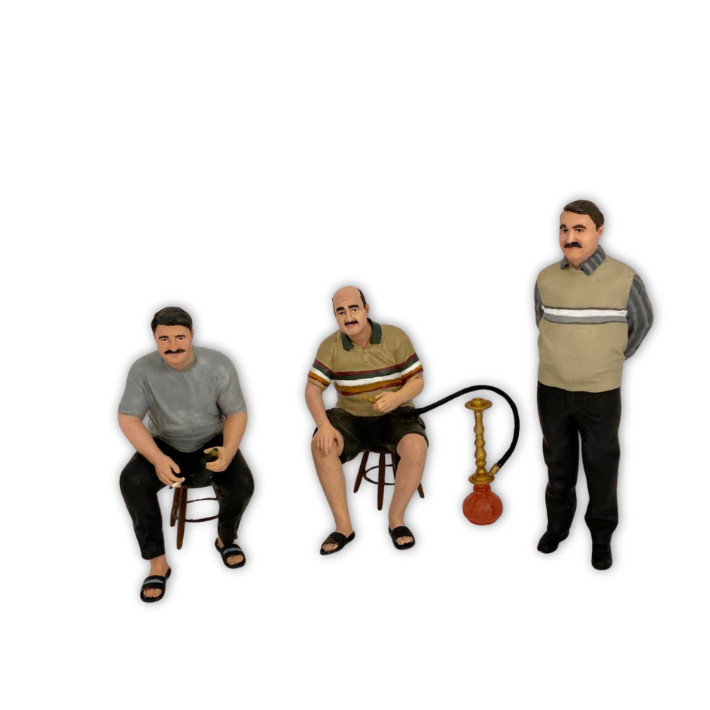 1:18 Ölçekli Kamyoncular Sohbeti 3 lü Figür Seti