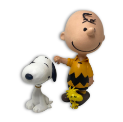 Charlie Brown ve Snoopy Figür Seti – El Yapımı, Koleksiyonluk