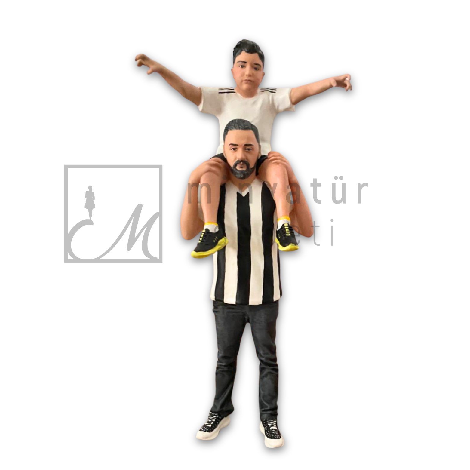 Hediyelik Kişiye Özel Fotoğraftan Taraftar Figür 15 cm 2 kişi