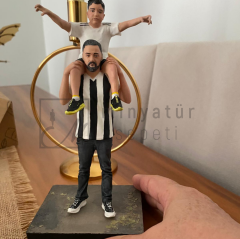Hediyelik Kişiye Özel Fotoğraftan Taraftar Figür 15 cm 2 kişi