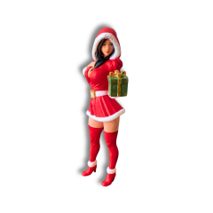 1:18 Ölçek Noel Kadını Figürü - 1.18 Diecast Christmas Girl