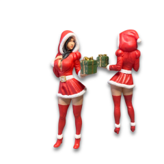 1:18 Ölçek Noel Kadını Figürü - 1.18 Diecast Christmas Girl