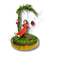 Kişiye Özel Biblo - Cam Fanus İçinde Salıncakta Kız