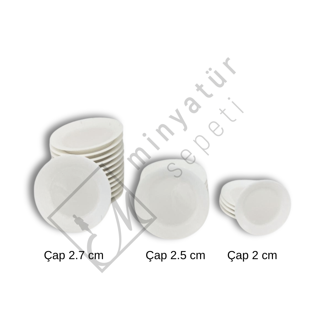 Minyatür Tabak Seti (5li paket) 2.5 cm