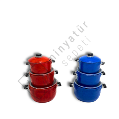 Minyatür Tencere Seti – Reçine Baskı 1.12 ölçek