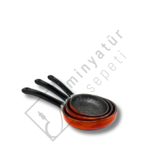 Minyatür 3’lü Tava Seti 1.12 ölçek
