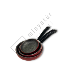 Minyatür 3’lü Tava Seti 1.12 ölçek