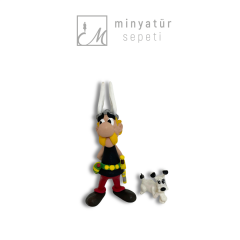 Asteriks ve köpeği 3d Reçine figür Seti