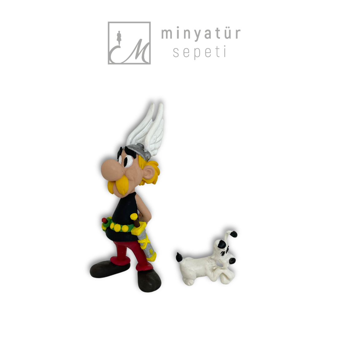 Asteriks ve köpeği 3d Reçine figür Seti
