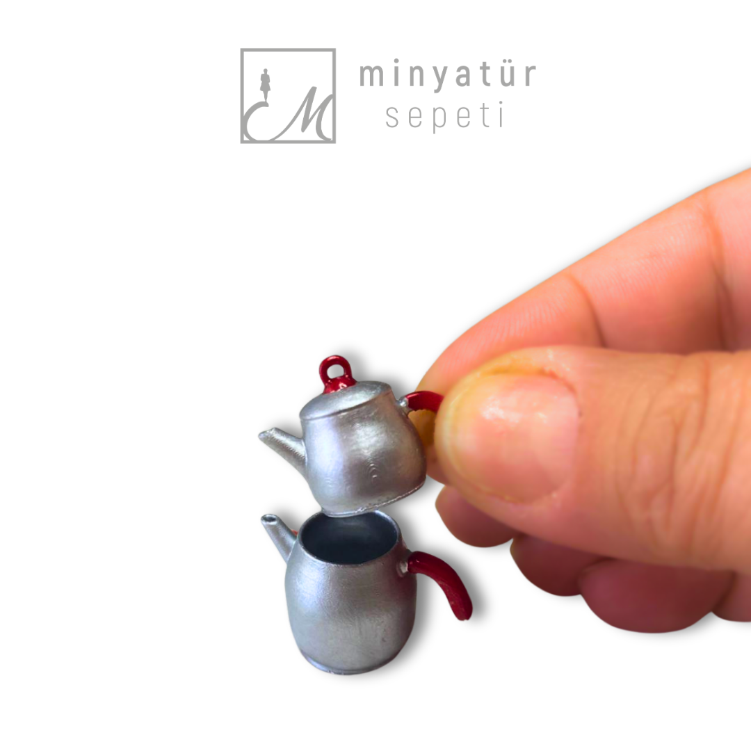 Minyatür Çaydanlık 1.12 ölçek Kırmızı
