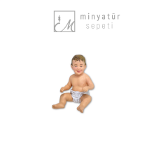 Minyatür Leğende Yıkanan Bebek Figürü Seti (3 Parça)