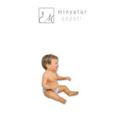 Minyatür Leğende Yıkanan Bebek Figürü Seti (3 Parça)