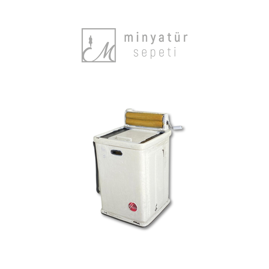 Nostaljik Minyatür Merdaneli Çamaşır Makinesi