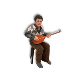 Saz Çalan Adam Figürü