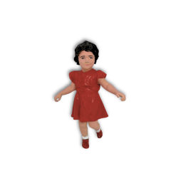 Kırmızı Elbiseli Kız Çocuğu Figürü