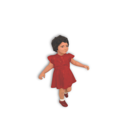 Kırmızı Elbiseli Kız Çocuğu Figürü