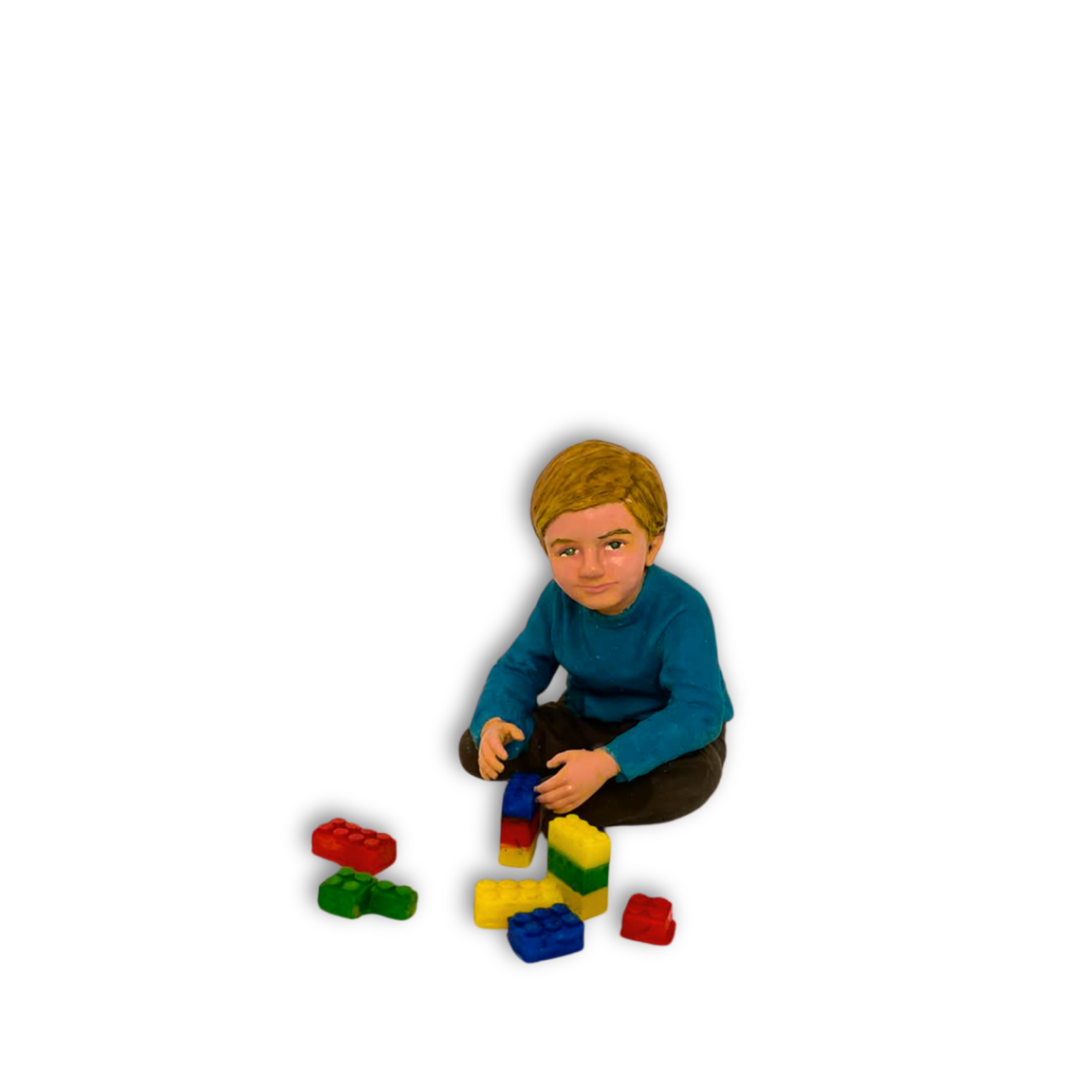 Lego Oynayan Çocuk Figürü