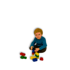 Lego Oynayan Çocuk Figürü